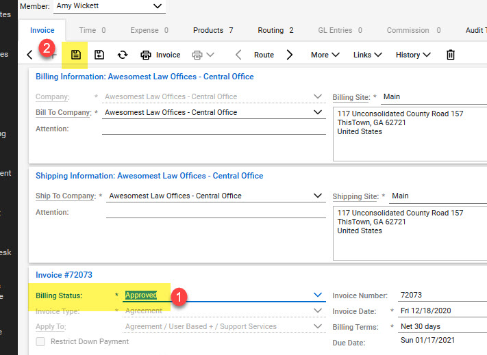 For an invoice that hasn't synced you can try going to the invoice in CW and change the billing status on the invoice, then click on the save icon. This should update the last updated time on the invoice and the sync will pick it up. If you are using a specific invoice status to trigger the sync, flip the invoice back to the status and then the sync will process the invoice.