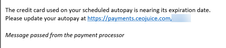 ID317 - Payment Notifications Overview & Sample: – CEO Juice