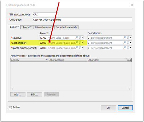 Setting Up Bill Rate For Individual Burden Codes